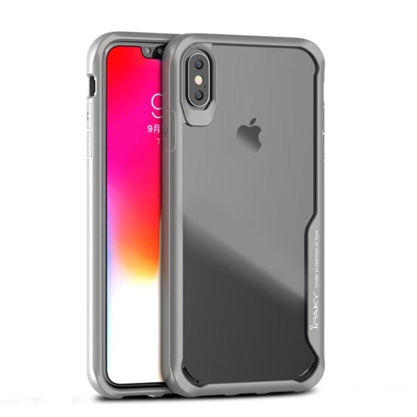 IPAKY iPhone 9 Plus mobilskal plast silikon stötdämpande - Grå Silvergrå