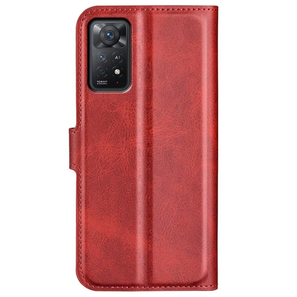 Xiaomi Redmi Note 11S 5G / Xiaomi Redmi Note 11 Pro nahkainen lompakokkotelo - Punainen Red