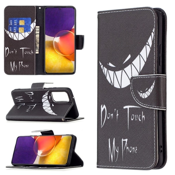 Wonderland Samsung Galaxy A82 5G flip etui - Rør Ikke Ved Min Telefon Black