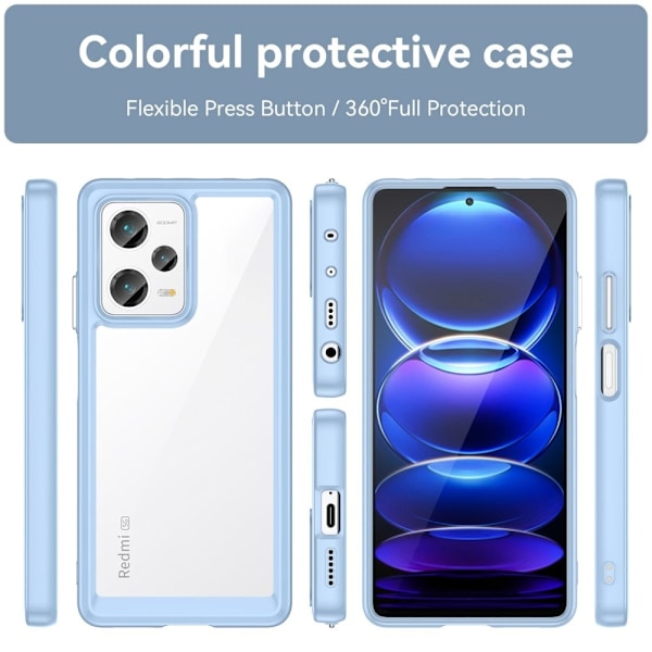 Xiaomi Redmi Note 12 Pro Plus smart telefonskal i akryl - Blå Blå