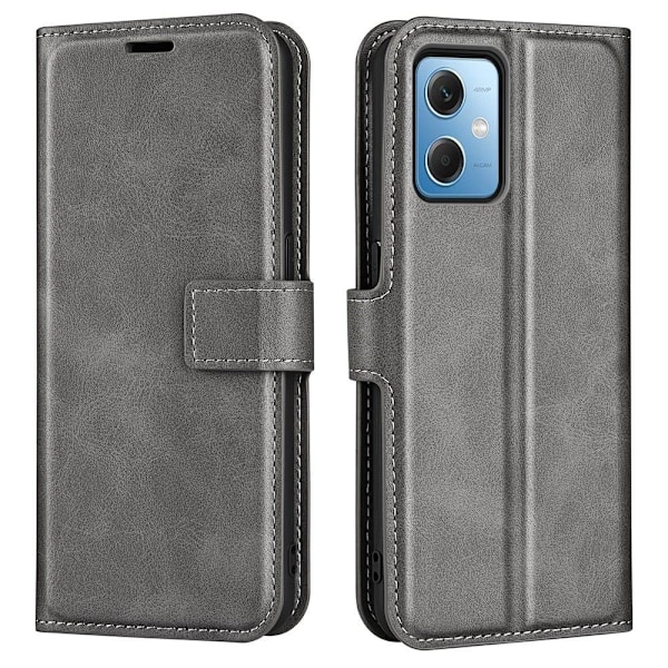 Hållbart konstläder Xiaomi Redmi Note 12 fodral med plånbok - Silver/Grå Silvergrå