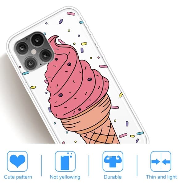 Deco iPhone 12 Pro Max Etui - Ice Cream Pink