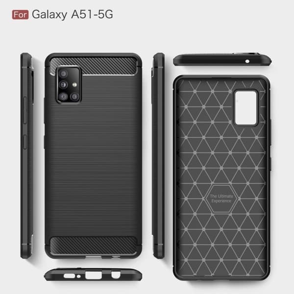 Carbon Flex Etui Samsung Galaxy A51 5G - Svart Black