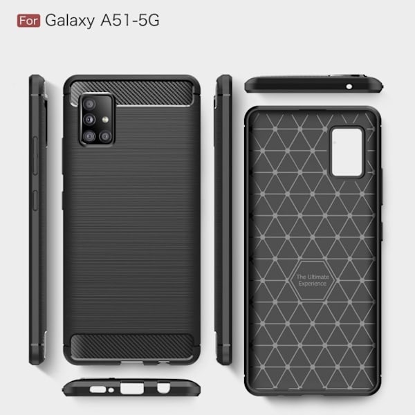 Carbon Flex Samsung Galaxy A51 5G skal - Svart Svart