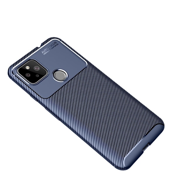 Carbon Shield Google Pixel 5 XL Etui - Blå Blue