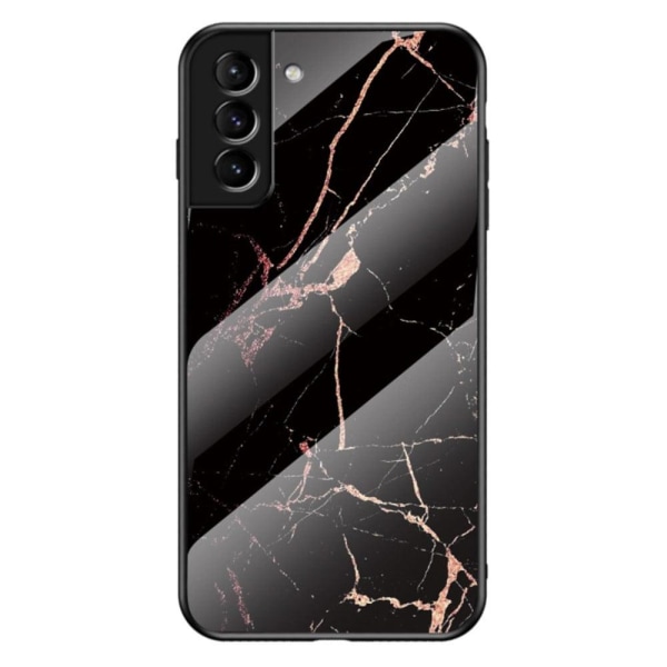 Fantasy Marble Samsung Galaxy S22 Plus cover - Guld Sort Marmor Black