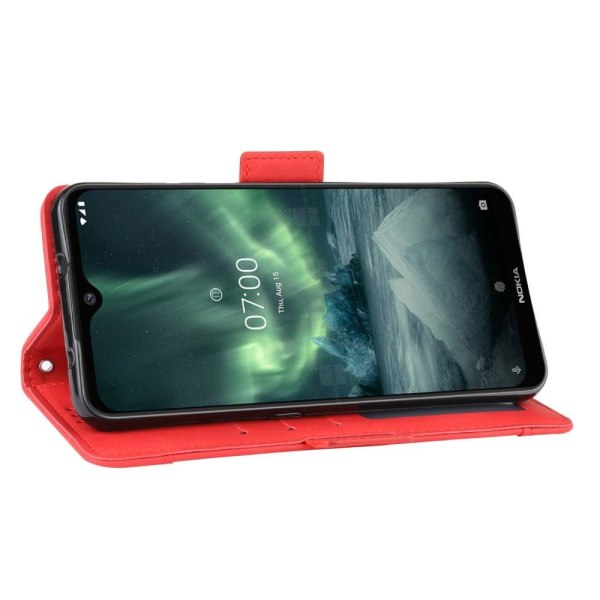 Modernt Nokia 7.2 / Nokia 6.2 fodral med plånbok - Röd Röd