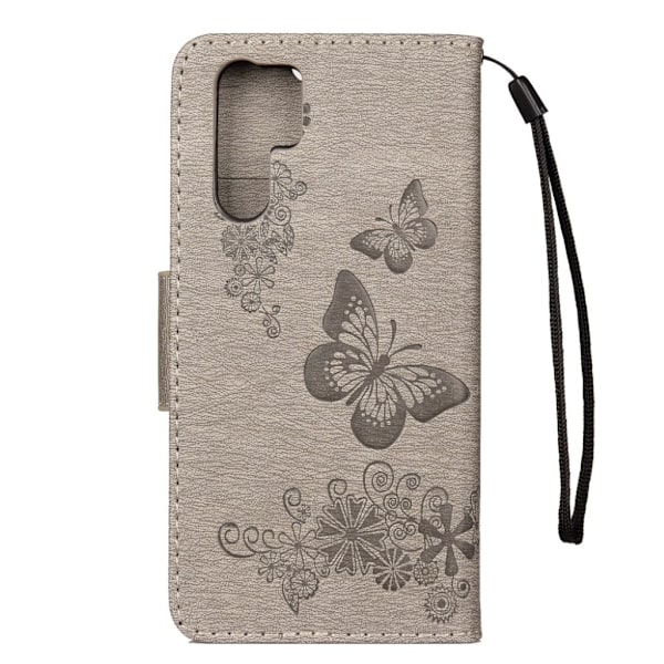 Butterfly läder Huawei P30 Pro fodral - Silver/Grå Silvergrå
