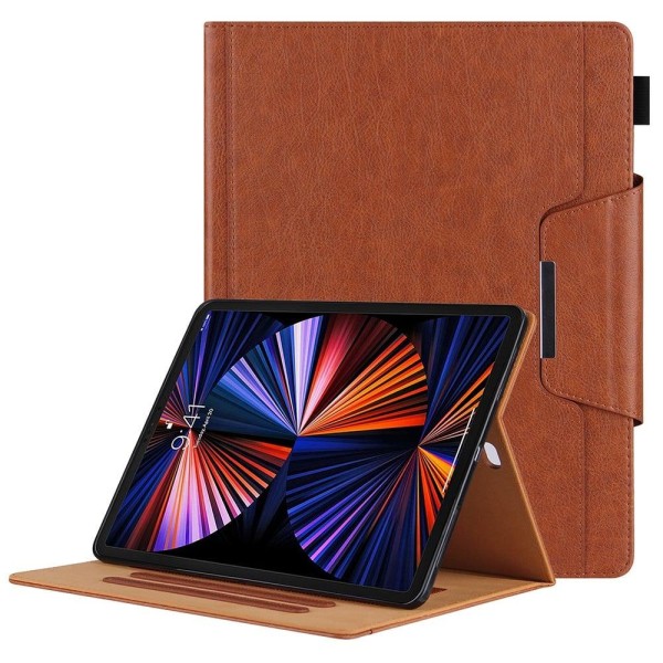 iPad Pro 12.9 (2021) / (2020) / (2018) PU leather flip case with Brun