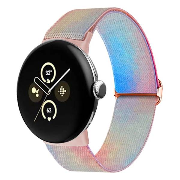 Google Pixel Watch / Watch 2 Pattern Straps Adjustable Nylon Watch Band - Phantom Aurora Brown