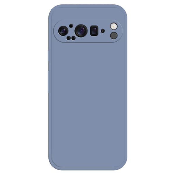 Google Pixel 9 Pro flexibelt fodral med rakt kantskydd Telefonskal - Lavendelgrå Silvergrå