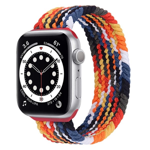 Apple Watch (45 mm) elastisk urrem - Flerfarvet / Størrelse: L Multicolor