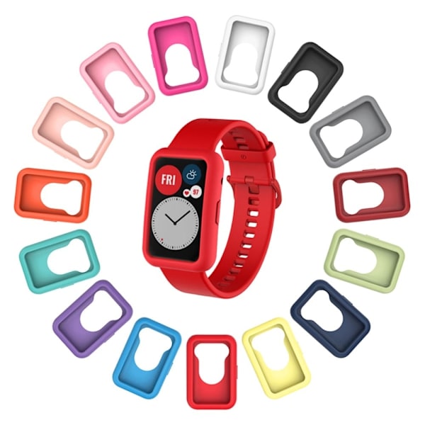 Huawei Watch Fit silikoneurrem og -cover - Hvid White