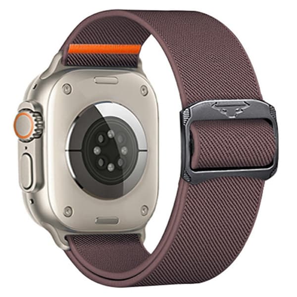 Nylonrem til Apple Watch Series 41mm - 40mm - 38mm Elastisk bånd - Lilla Purple