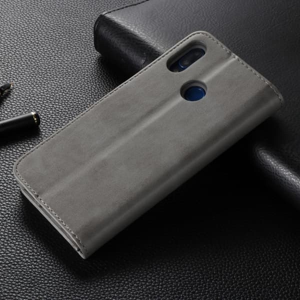 LC.IMEEKE Huawei P20 Lite mobiletui i kunstlæder med stativ og lommer - Grå Silver grey