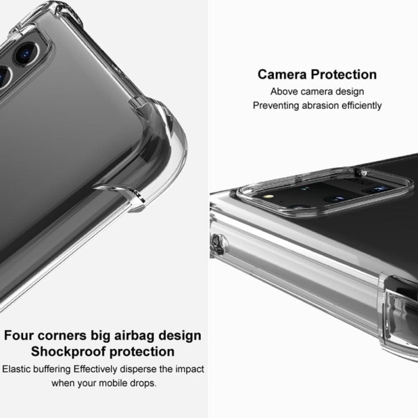 IMAK turvatyynyn suojus Nokia G11 Plus -puhelimeen - Läpinäkyvä Musta Black