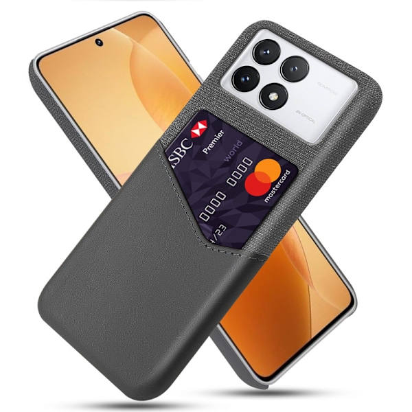 Bofink Xiaomi Redmi K70E / Xiaomi Poco X6 Pro korttikotelo - Harmaa Silver grey