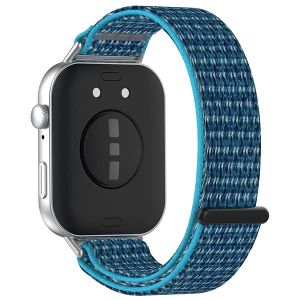 Huawei Watch Fit 3 Strap Magic Tape Nylon Soft Watchband - Havblå Blue