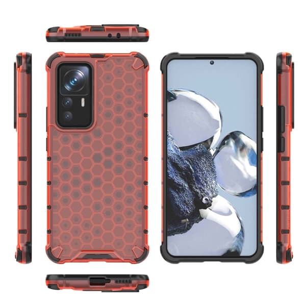 Bofink Honeycomb Xiaomi 12T Pro Etui - Rød Red