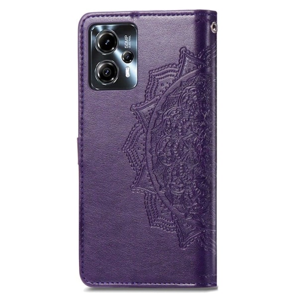 Mandala Motorola Moto G23 / G13 Läppäkotelo - Violetti Purple