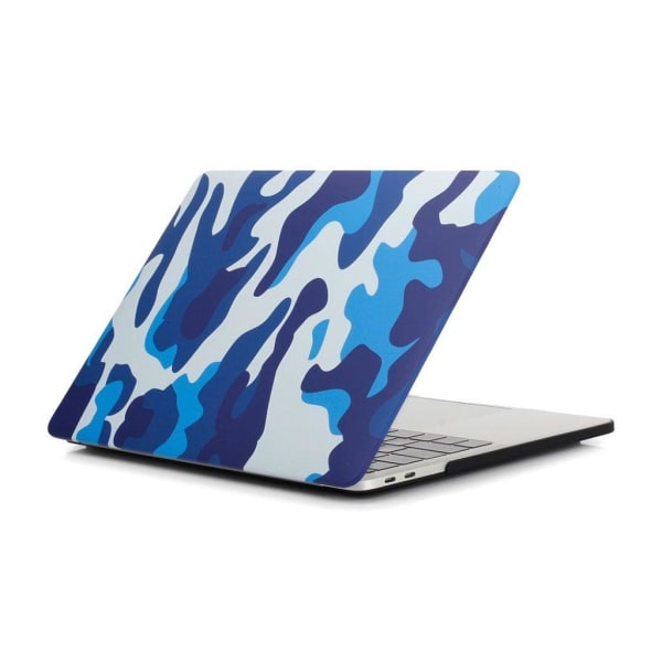 MacBook Pro 13 Touchbar Kuvallinen Kova Muovi Suoja Kuori - Camo Blue