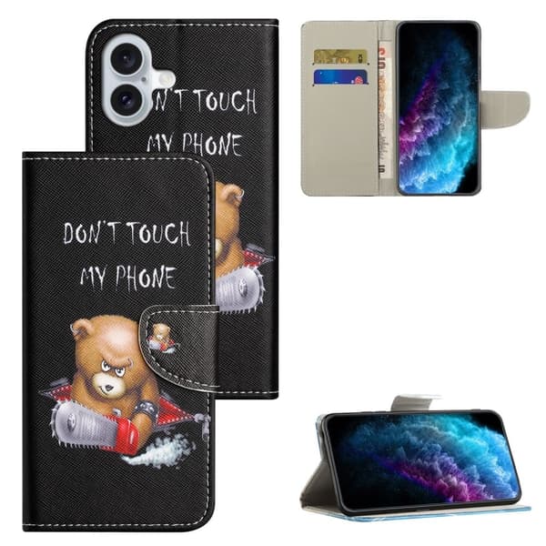 Wonderland iPhone 16 flip-etui - Bjørn Black