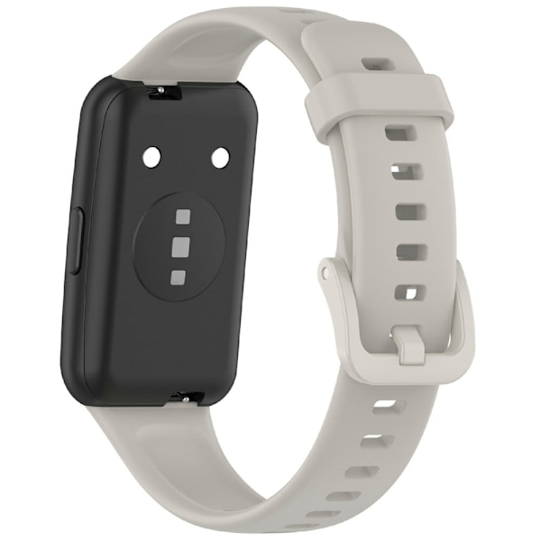 Huawei Band 7 Silicone Watch Band Solid Color Replacement Strap - Navy Blue Silver grey