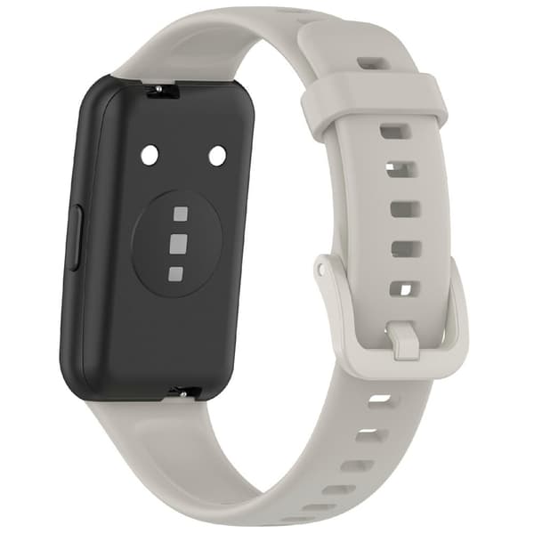 Huawei Band 7 Silikon Klockarmband Solid Färg Ersättningsarmband - Grå Silvergrå