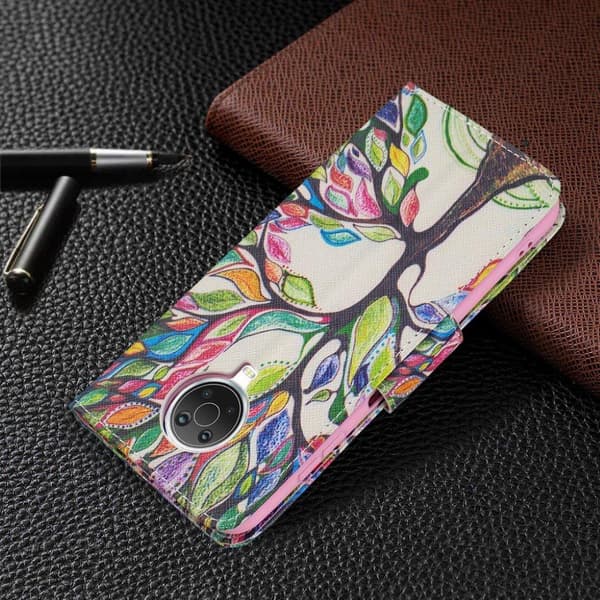 Wonderland Nokia G20 Flip etui - Farvet træ Multicolor