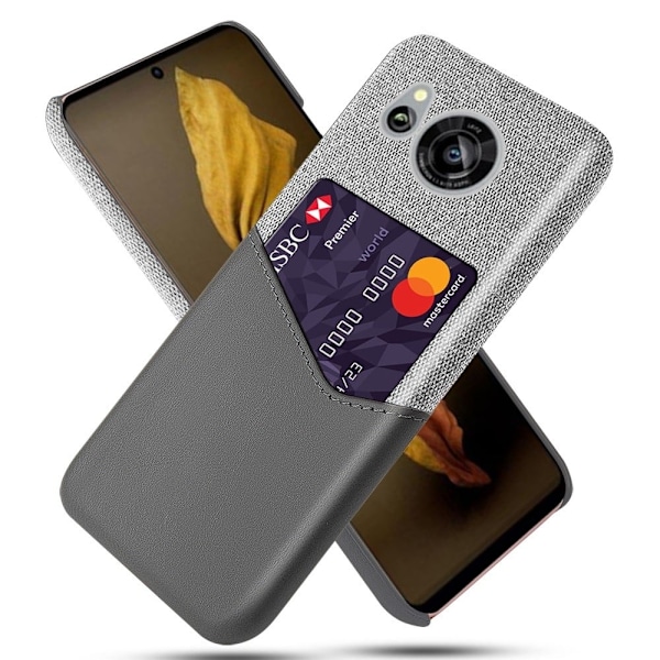 Bofink Sharp Aquos Sense 7 skal med korthållare - Silver/Grå Silvergrå