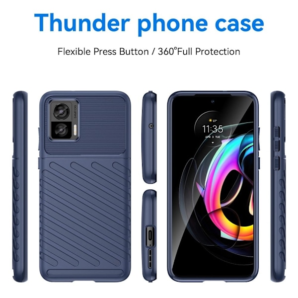 Thunder Motorola Edge 30 Neo Suojakotelo - Sininen Blue