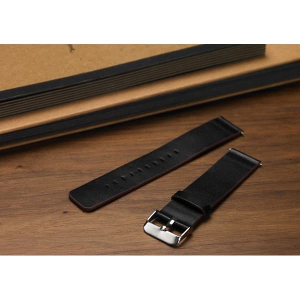 Samsung Gear S3 Durable Lær Klokkereim Stropp - Svart Black