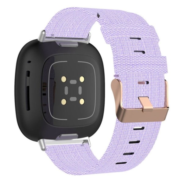 Fitbit Sense 2 / Versa 4 nylon watch strap - Light Purple Lila