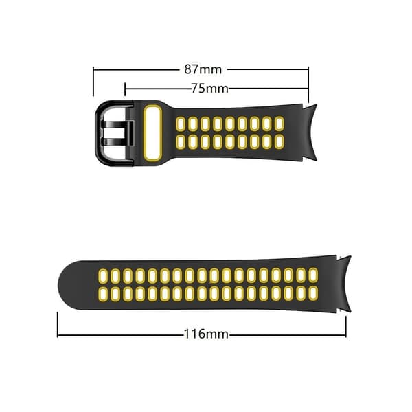 Samsung Galaxy Watch 5 / 4 tofarget klokkerem i silikon - Hvit / Rød Red