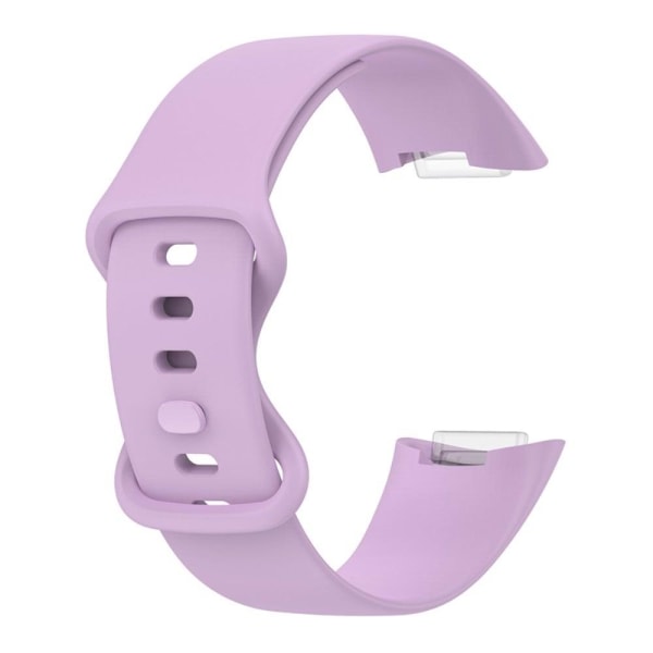 Fitbit Charge 5 simple silicone watch strap - Light Purple Lila