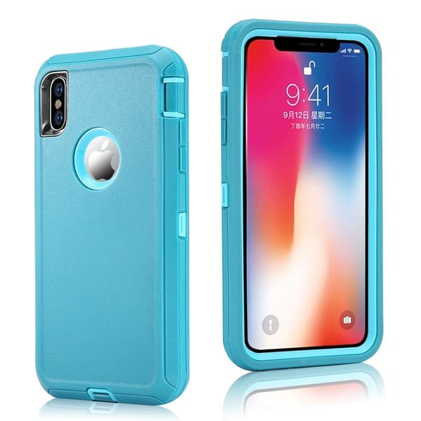 iPhone Xs Max beskyttelsesdæksel af plastik og TPU - Blå Blue