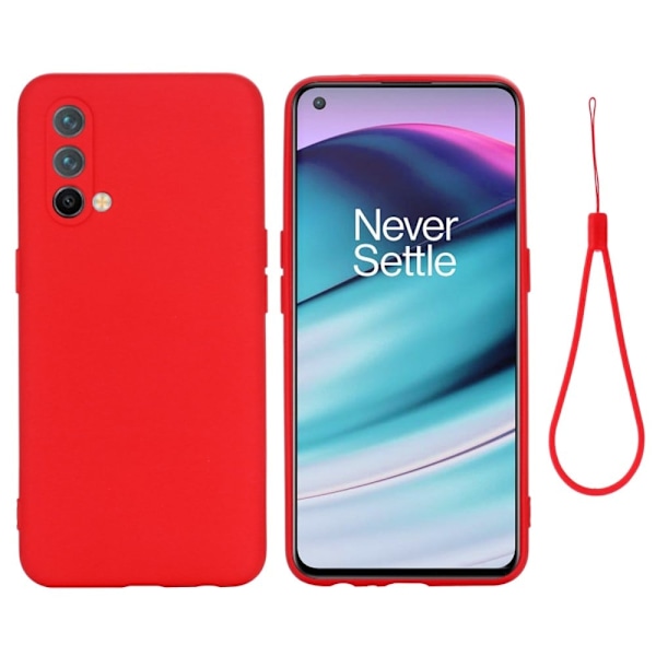 Matt OnePlus Nord CE 5G skal av flytande silikon - Röd Röd