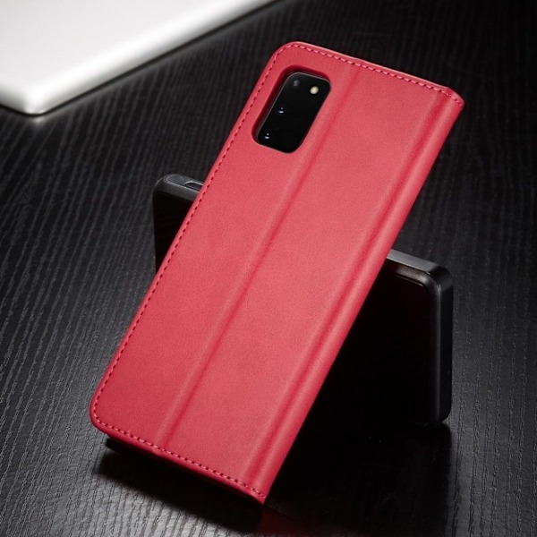 LC.Imeeke läder Samsung Galaxy A41 fodral - Röd Röd