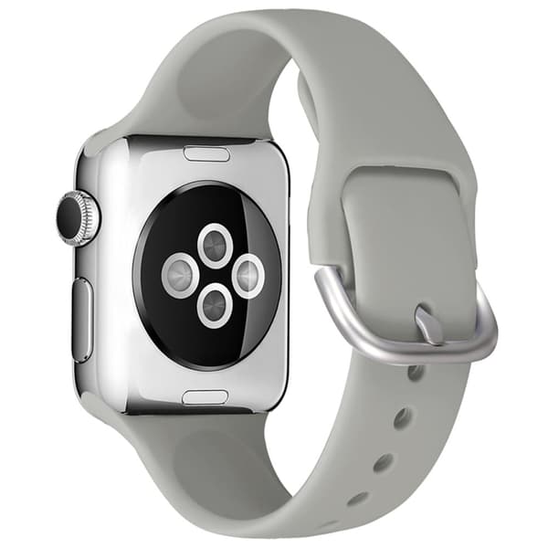 Apple Watch (45 mm) silikoneurrem med justerbart stiftspænde - Grå Silver grey