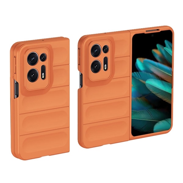 Mjukt greppformat Oppo Find N2 skal - Orange Orange