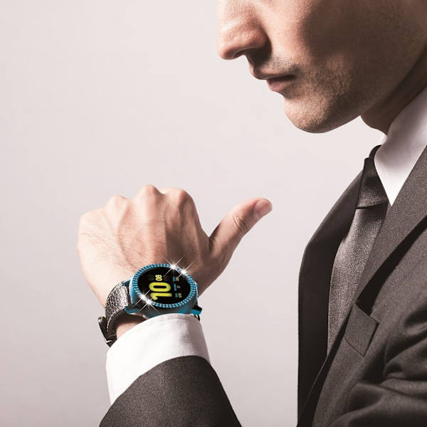 Samsung Galaxy Watch Active 2 - 40mm elegant rombe ramme - Cyan Green