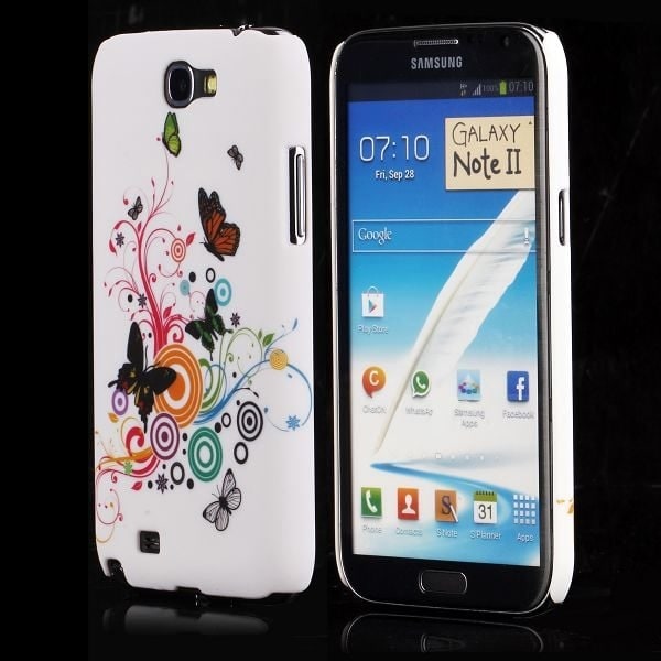 Valentine (Blandade Cirklar & Fjärilar) Samsung Galaxy Note 2 Skal multifärg