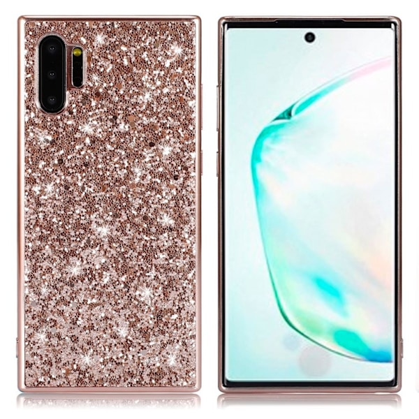 Glitter Samsung Galaxy Note 10 Pro deksel - Rose gull Pink