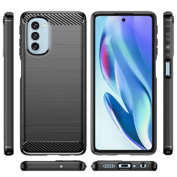 Carbon Flex Etui Motorola Moto G51 5G - Sort Black