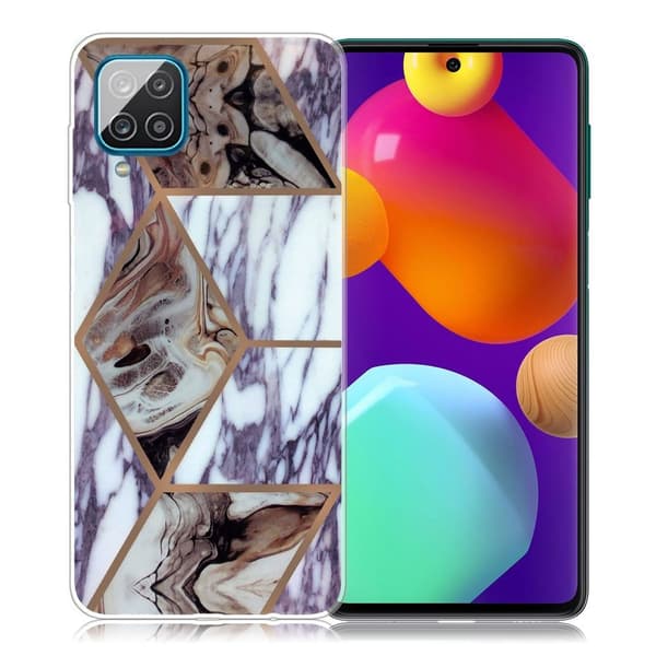 Marble design Samsung Galaxy M62 / Samsung Galaxy F62 cover - Blå Og Brun Marmor Multicolor