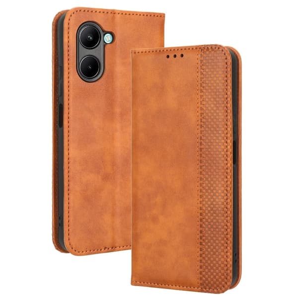 Bofink Vintage Realme C33 Læretui - Brun Brown