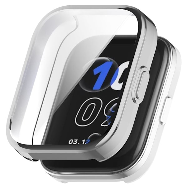 Amazfit Bip 5 Unity Flexible Case Scratch Resistant Smartwatch Protector Watch Case Cover - Silver Silver grey