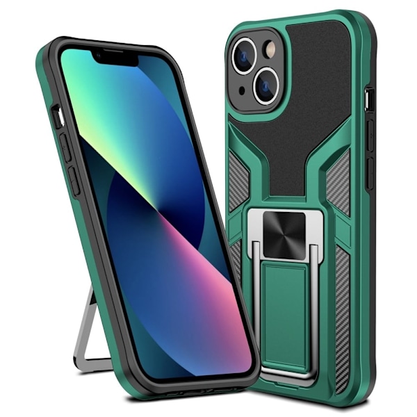 Stöttåligt iPhone 14 Plus hybridskal - Grön Grön
