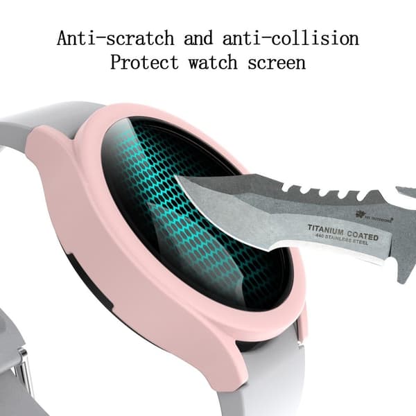 Samsung Galaxy Watch 4 (40mm) matte cover with tempered glass screen protector - Pink Rosa