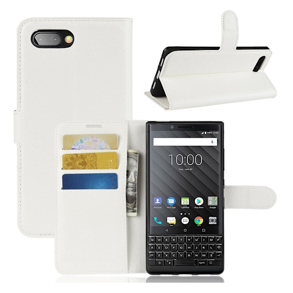 Classic Blackberry KEY2 flip case - Hvit White